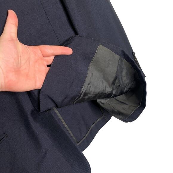 Burberrys Vintage Wool Mohair Blazer Jacket Men's Navy Blue 30 Designer - Picture 14 of 14